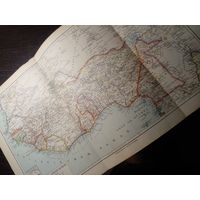 Западная Африка карта начала 1900-х 40х24 см