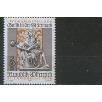 Полная серия из 1 марки 1978г. Австрия "Выставка "Готика в Штирии" в Санкт-Ламбрехте" MNH