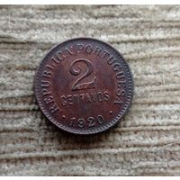 Werty71 Португалия 2 сентаво 1920