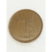 Нидерланды 5 центов 1984