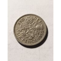 Великобритания 6 пенсов 1955