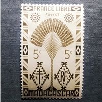 Марка Мадагаскар 1943 год Дерево путешественника