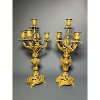 Два старинных канделябра