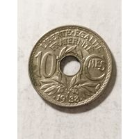 Франция 10 сантим 1938