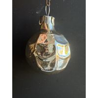 Ёлочная игрушка шар с гранями СССР