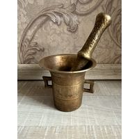 Ступа ступка с пестиком , латунь , литьё , СССР