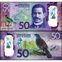 Новая Зеландия 50 долларов образца 2021 года UNC p194 серия AN