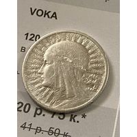 2 злотых Ядвига 1934 г.
