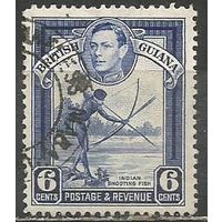 Британская Гвиана. Король Георг VI. Рыболов. 1938г. Mi#179.