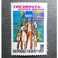 Марка СССР 1985 год Трезвость - норма жизни