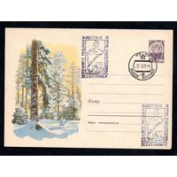 Художественный маркированный конверт СССР со спецгашением N 1366 (02.11.1960) Зимний пейзаж