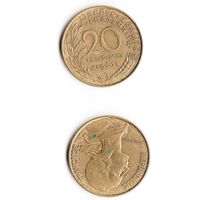 20 сантимов Франция 1967 год