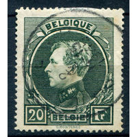 Бельгия - 1929/41г. - король Альберт I, тип II, перф 14:14 1/2, 20 Fr - 1 марка - гашёная [Mi 263]. #2-Be-44-A-2