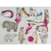 Елочные игрушки картонаж СССР цена за все К.5