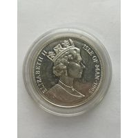 1 крона (Crown) Острова Мэн 1995 года выпуска с изображением королевы Елизаветы II