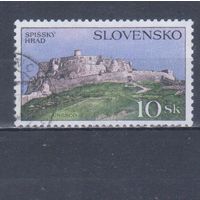 [1608] Словакия 1995. Культура.Архитектура.Замок. Гашеная марка.