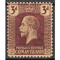 155.BrK. Великобритания. Колонии. Каймановы острова. Георг V. Стандарт. 3P. 1923 г. Mi.#62.