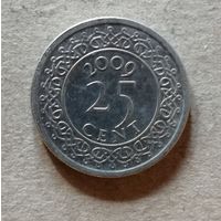 Суринам 25 центов 2009 г., KM# 14a ю