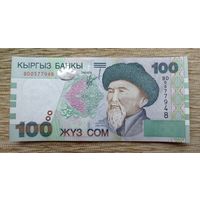 Werty71 Киргизия 100 сом 2002 UNC банкнота Кыргызстан