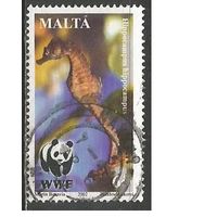 Мальта. Рыбы. Морской конёк. 2002г. Mi#1208.
