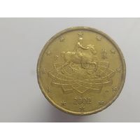 50 евроцентов Италия 2002 год лот 40