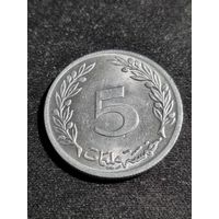 Тунис 5 миллим 1960 Unc