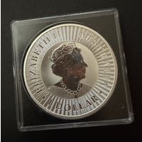 1 доллар 2016 г.   Елизавета 2.  КЕНГУРУ. Юбилейный Выпуск.  УНЦИЯ.  СЕРЕБРО. 999.9 пробы