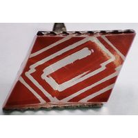 Винтажная запонка ''Красный ромб'' из СССР