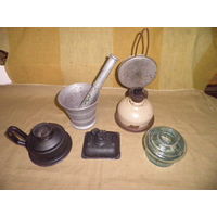 Ступка,керосиновые лампы ср.20-го века.С рубля.