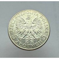 5 злотых 1933г. Остатки штемпельного блеска. С 1 руб.