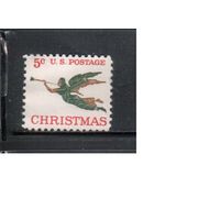 США-1965, (Мих.892),  *   , Рождество (одиночка)