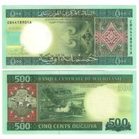 Мавритания 500 угий 2013 год UNC