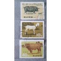 КНДР домашние животные 3шт