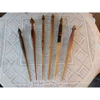 Веретено старинное, кустарное,19в. 4 шт.