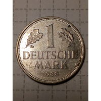 1 марка ФРГ  1988 D год