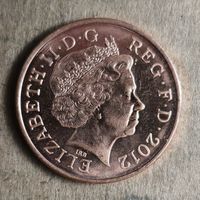 Великобритания 2 пенса 2012 г., KM# 1108