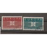 РАСПРОДАЖА ФРАНЦИЯ 1963г. Полная серия. Гаш.