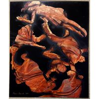 Кондрусевич В.В "Чорная дзірка", 2011г. Масло, поталь на алюминии. Размер 101х124 см.