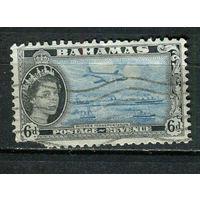Британские колонии - Багамские острова - 1954 - Королева Елизавета II авиация и флот 6Р - (с повреждением) - [Mi.170] - 1 марка. Гашеная.  (Лот 14HW)-TG3P20