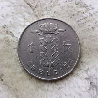 1 франк 1954 года Бельгия. Король Бодуэн 1. Надпись на голландском "BELGIE".
