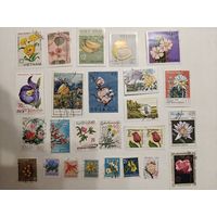 РАСПРОДАЖА КОЛЛЕКЦИИ. сборка марок "цветы, флора"