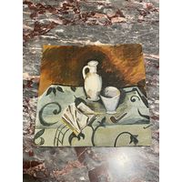 Картина. Натюрморт с книгой. Художник. Автор. Подпись. Холст. Масло. ЧСХ.