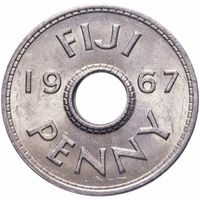 Фиджи 1 пенни 1967 Елизавета II UNC