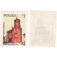 Польша 1977-11 2528 марка из серии Исторические памятники  1zl Brama Wolinska XIVw k-157 (a1-13 ТОРГ/ВАША ЦЕНА