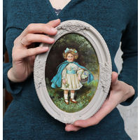 Миниатюрная копия картины в винтажной гипсовой раме. Масло, холст, 100% ручная работа