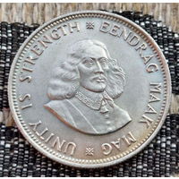 ЮАР 20 центов 1961 года, UNC. Герб. Серебро. Сторгуй за свою цену, предложи обмен! S20