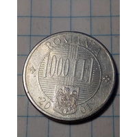 1000 лей Румыния 2001 год