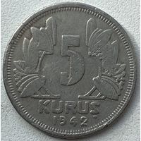 Турция 5 курушей 1942 г.