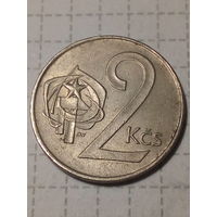 2 кроны Чехословакия 1989 год