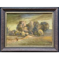 Скрипниченко Г.С;"Палессе" Пайшла Анютка па грыбы;1978г;66/50см.с рамой